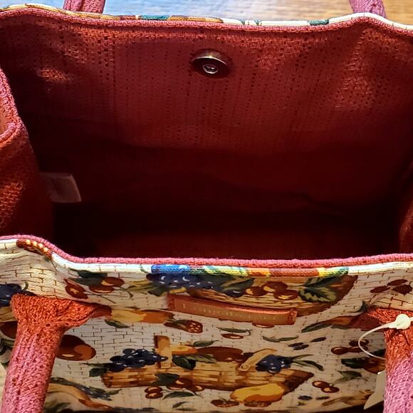 New Longaberger Homestead Collection Fruit Handbag Purse Tote Bag Small - Picture 5 of 11